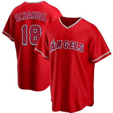 Red Nolan Schanuel Men's Los Angeles Angels Alternate Jersey - Replica Big Tall